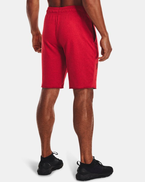 Herren UA Rival Athletic Department Shorts aus French Terry, Red, pdpMainDesktop image number 1